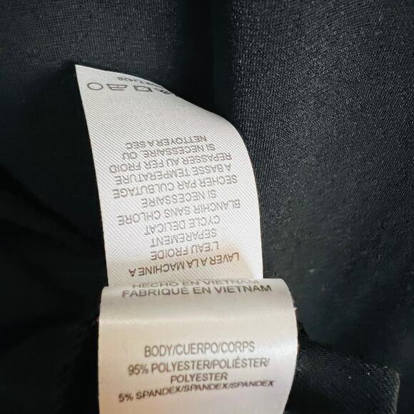 Laundry by Shelli Segal Open Slit Sleeve Shift Black Dress Size 4 - Picture 8 of 9